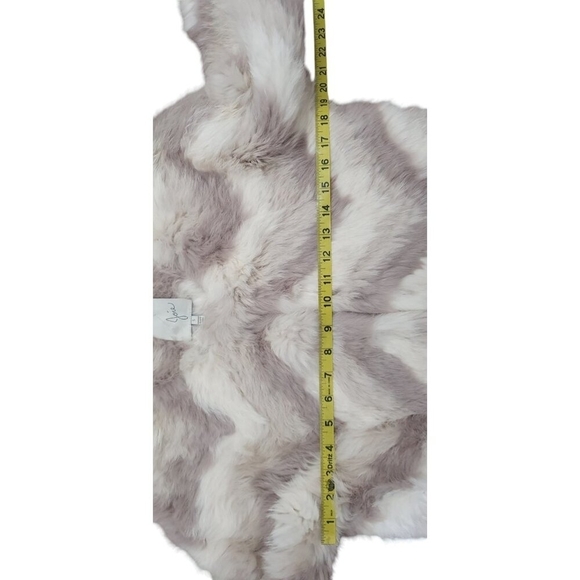 Joie Toshi Rabbit Fur Chevron Jacket Size S - Picture 12 of 12